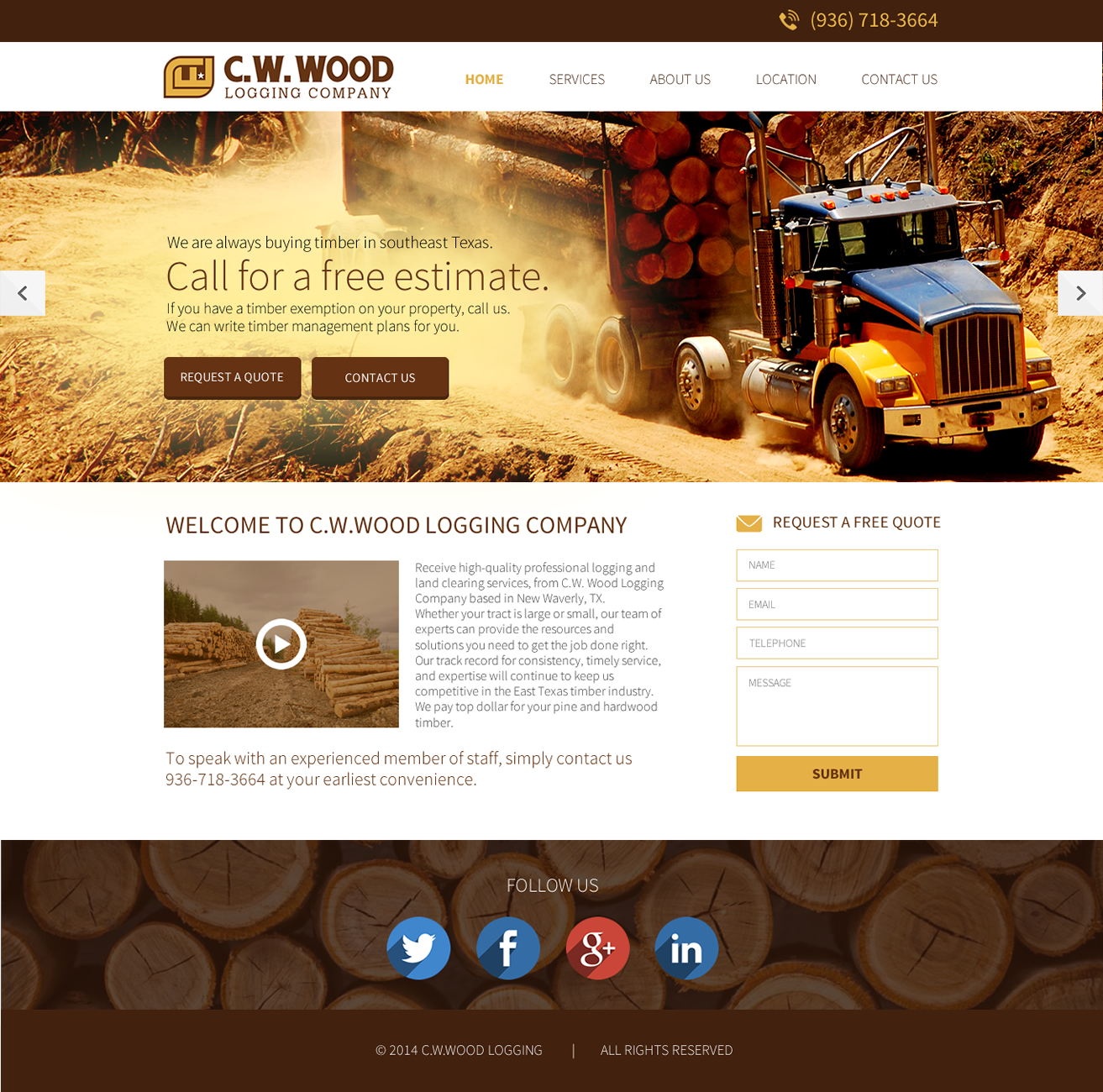 Diseño Web por Behriatech para C.W.Wood Logging Company | Diseño #4921801