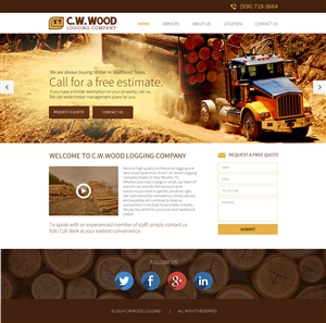 Web Design par Behriatech pour C.W.Wood Logging Company | Design #4921801