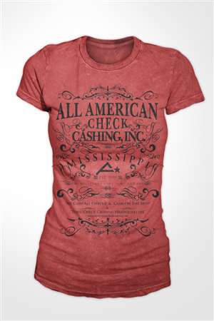 T-shirt Design Check Cashing | T-shirt Design by BABLEO
