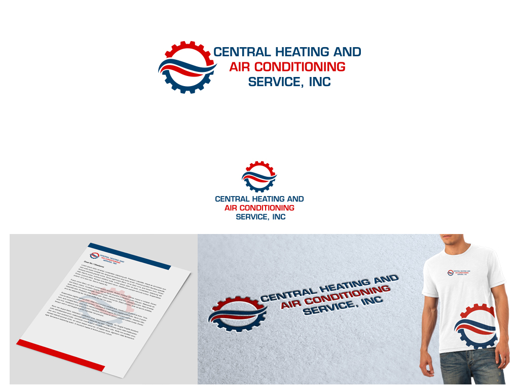 Logo Design by damakyjr for Central Heating and Air Conditioning Service, inc. | Design #1396922
