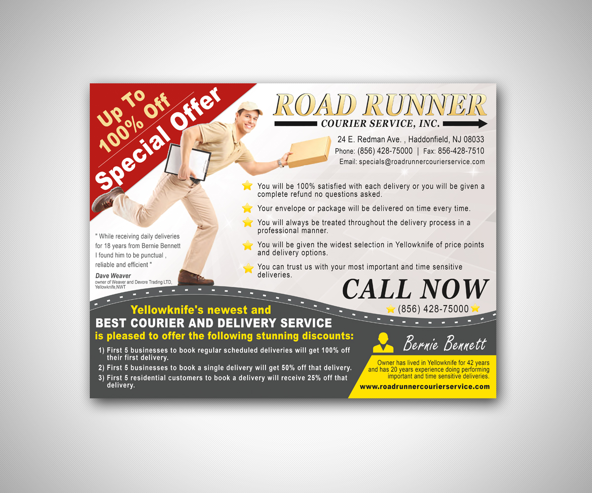 76 Serious Professional Delivery Service Flyer Designs for a Delivery