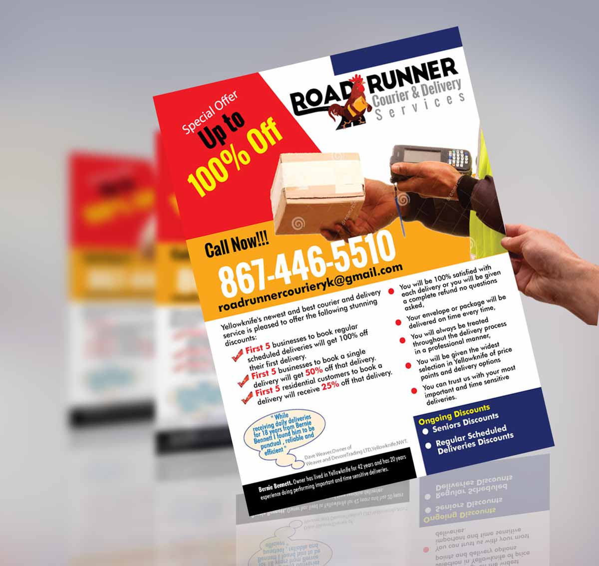 Serious, Professional, Delivery Service Flyer Design for a Company by ...