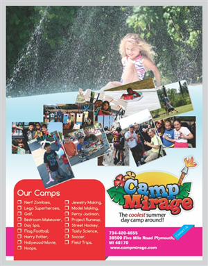 Flyer Design by barinix for Camp Mirage | Design #1377947