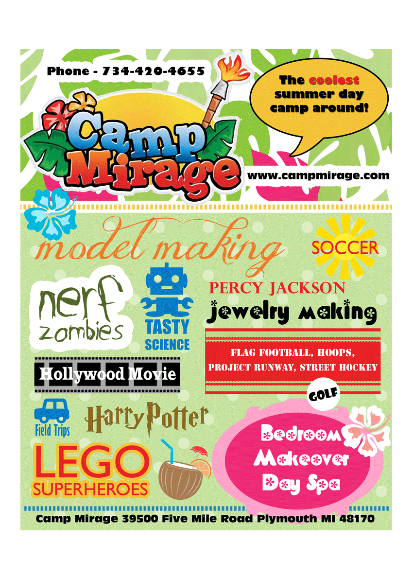 Flyer Design by Jo Hooper for Camp Mirage | Design #1372803