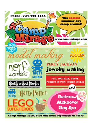 Flyer Design by Jo Hooper for Camp Mirage | Design #1372803