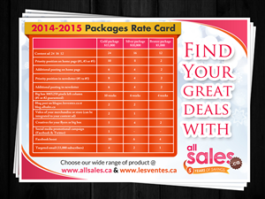 Card Design by ESolz Technologies for Victoria 4B Inc. (lesventes.ca & allsales.ca) | Design #4891957