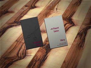 contemporary upscale hair salon | Business Card Design by Scorpius design