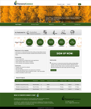 Web Design par LogoDesigns.ae pour ForestryConnect Pty Ltd | Design : #238337
