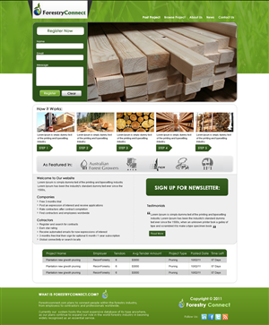 Web Design par LogoDesigns.ae pour ForestryConnect Pty Ltd | Design : #239347