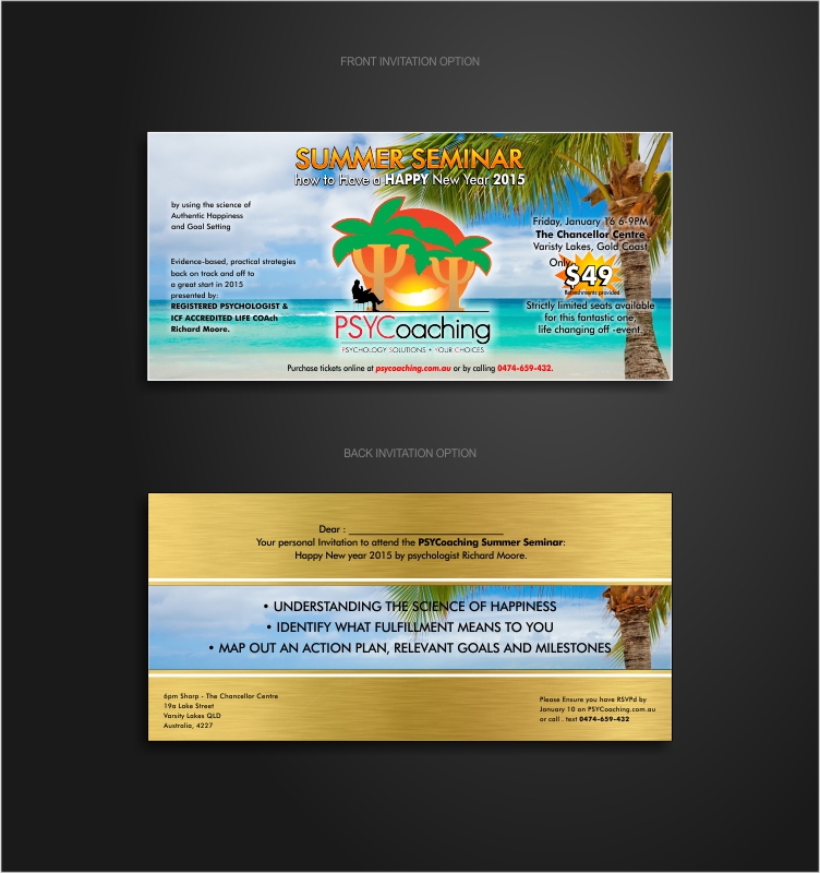 Invitation Design by ADesign for PSYCoaching | Design #4841042