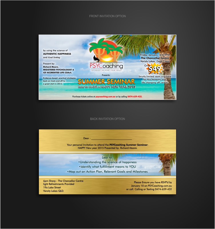 Invitation Design by ADesign for PSYCoaching | Design #4844654