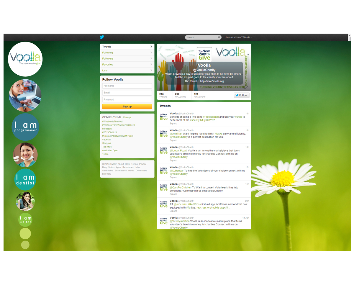 Twitter Design by neboica for Voolla | Design #1365905