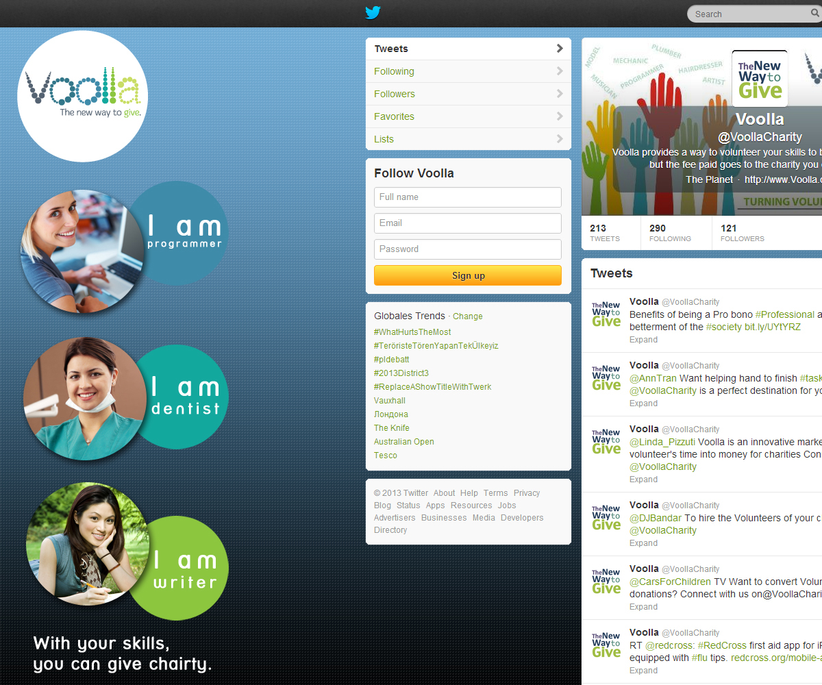 Twitter Design by neboica for Voolla | Design #1373764