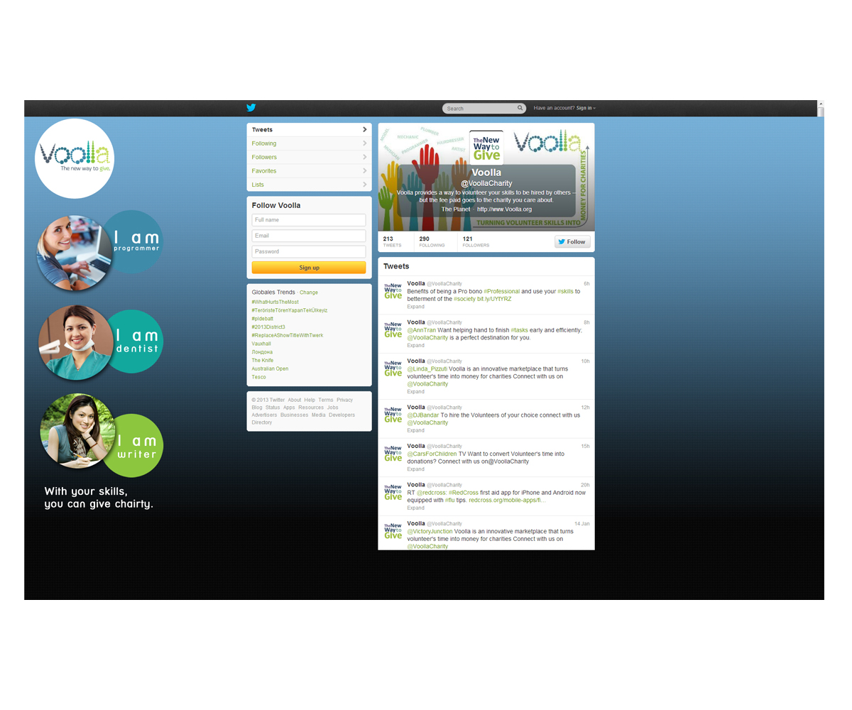 Twitter Design by neboica for Voolla | Design #1373766