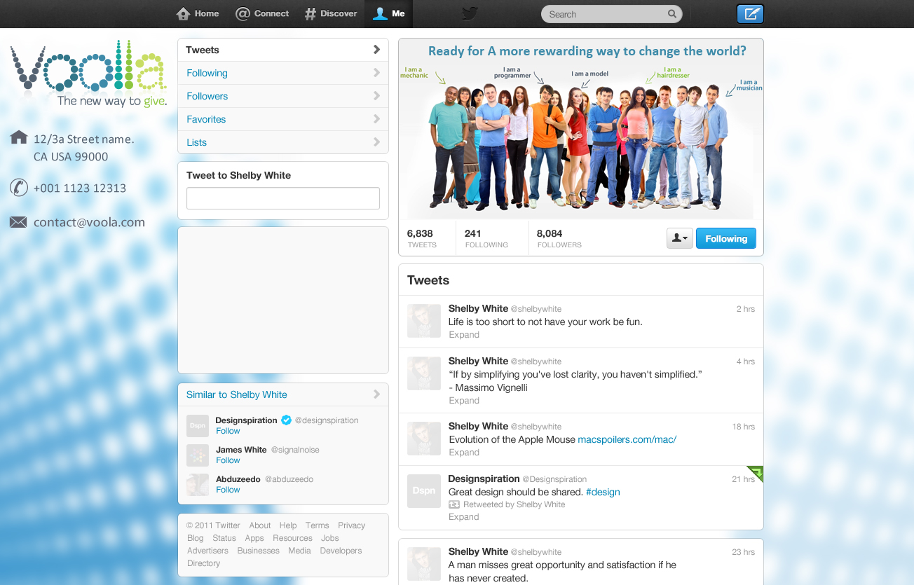 Twitter Design by Best Design Hub for Voolla | Design #1368732