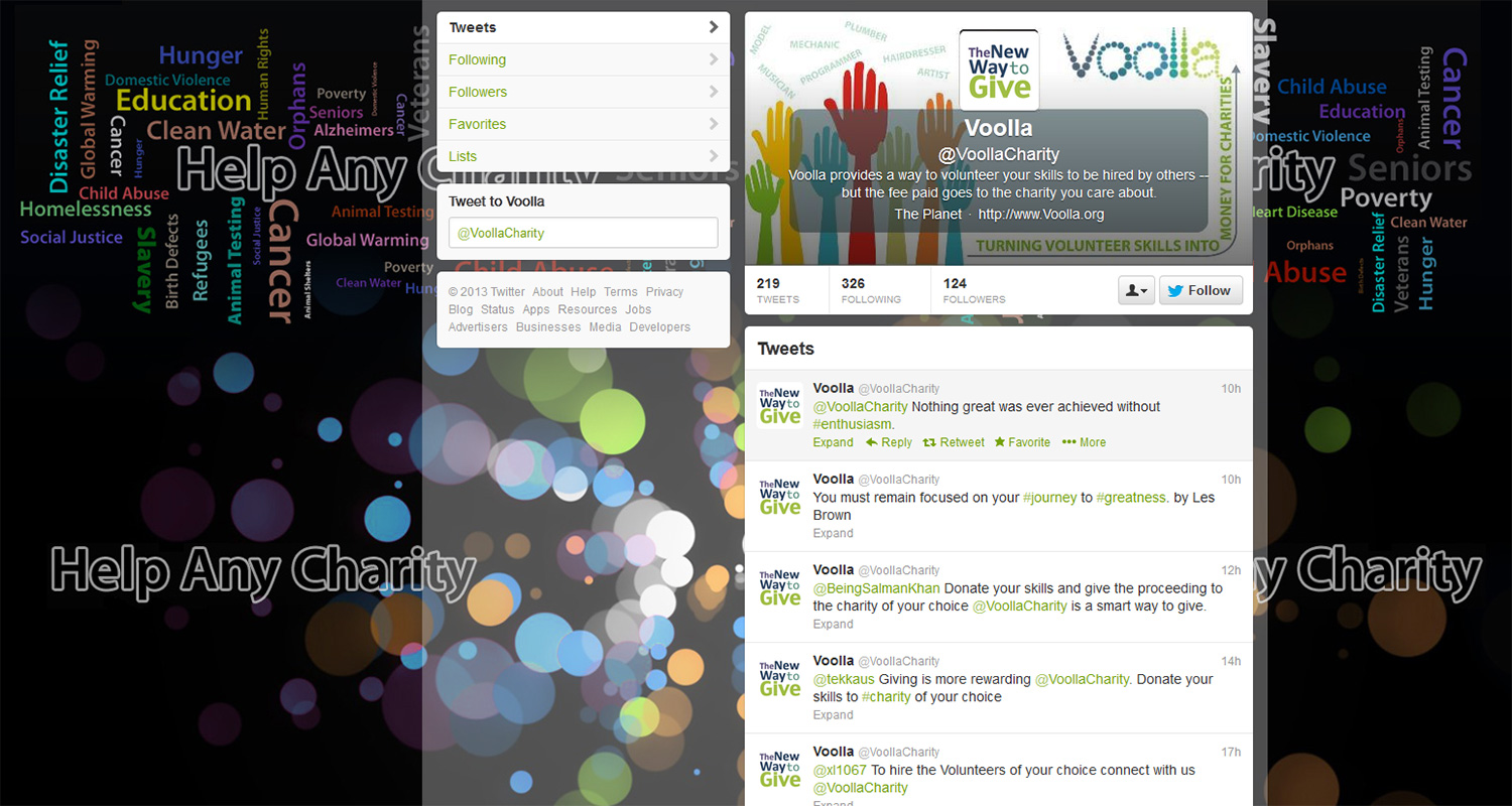 Twitter Design by yadunath for Voolla | Design #1372447