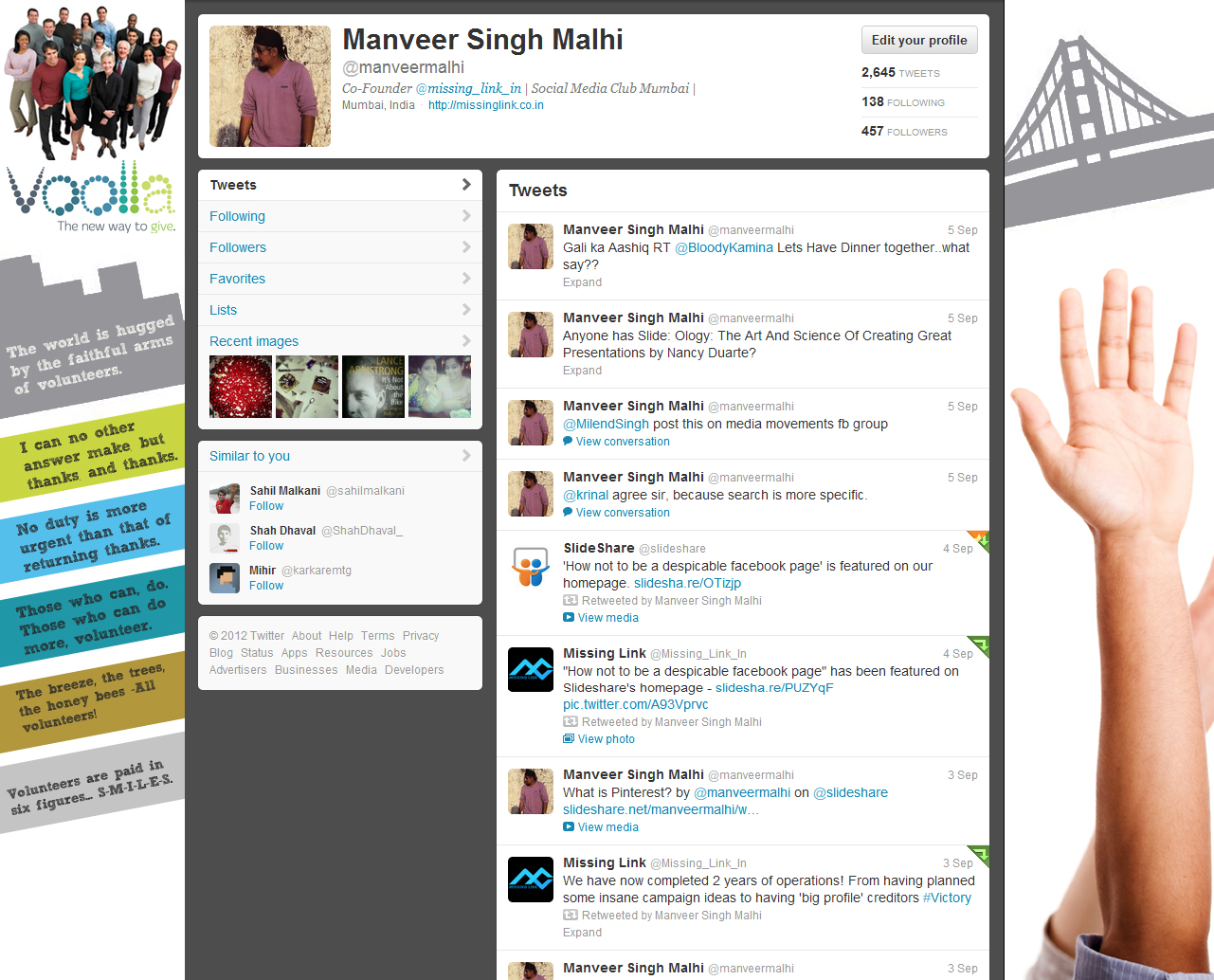 Twitter Design by Sunny for Voolla | Design #1366058