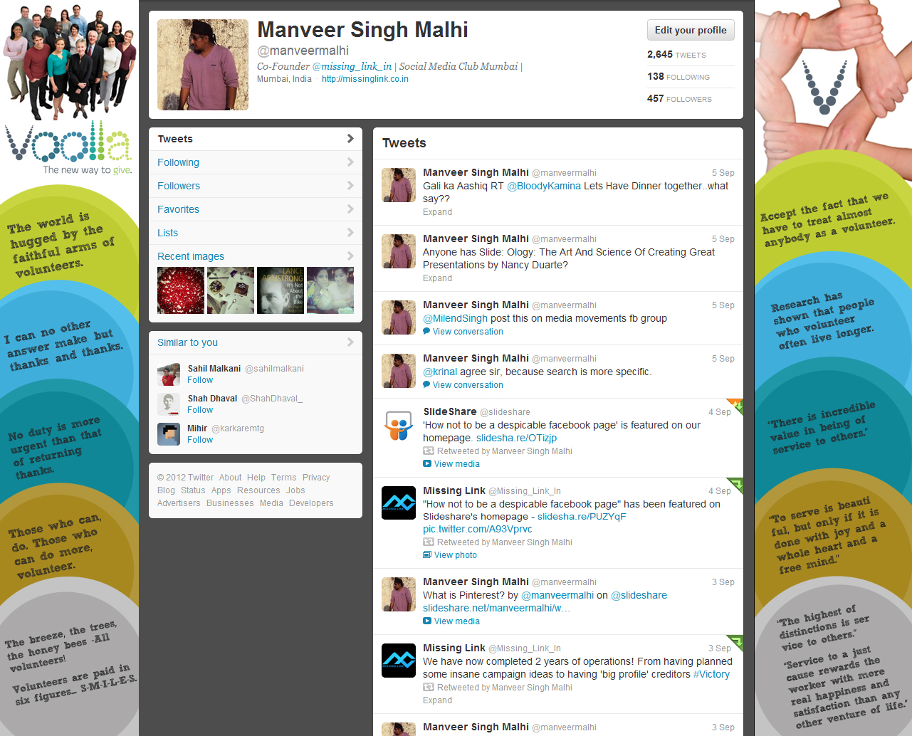 Twitter Design by Sunny for Voolla | Design #1368830