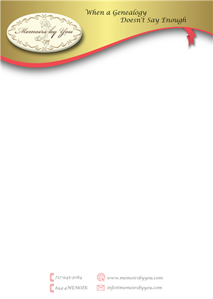 Letterhead Design by INKKO for Memoirs by You | Design: #4865514