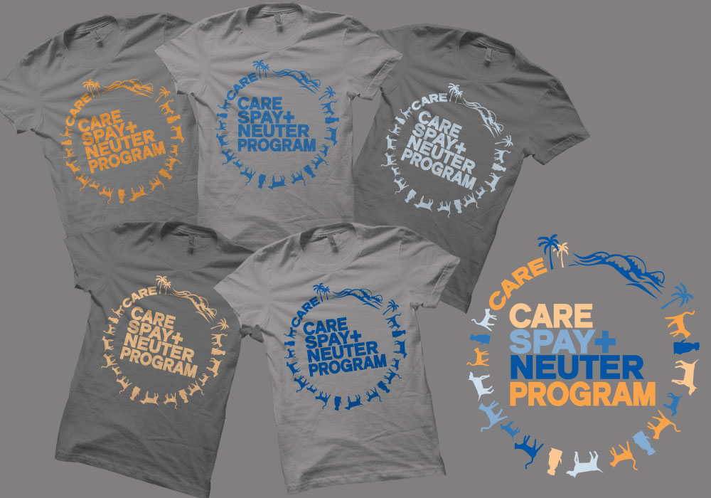 T-shirt Design by yookey for Cayman Animal Rescue Enthusiasts (''CARE'') | Design #4882544