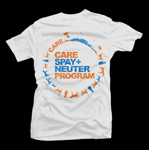 CARE - Spay and Neuter charity T-Shirt | Diseño de Camiseta por D'Mono