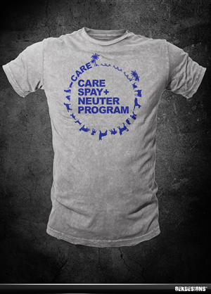 CARE - Spay and Neuter charity T-Shirt | T-shirt Design by gekgrfx