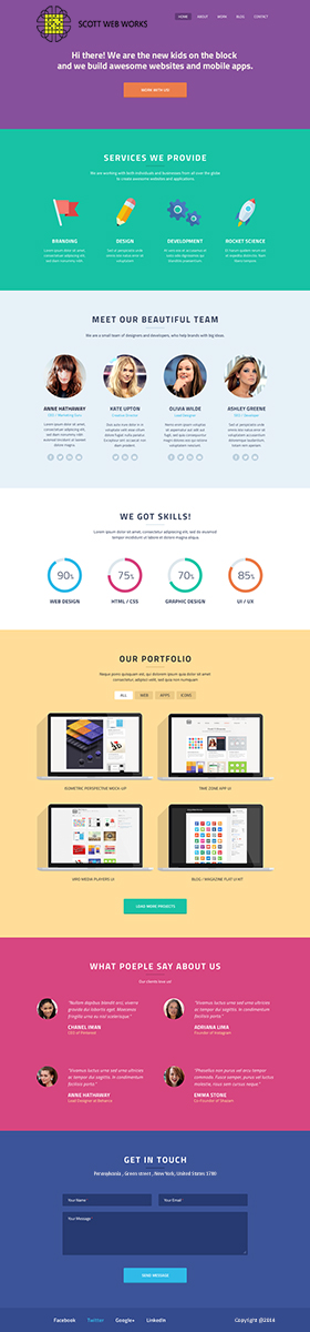 Wordpress Design by  Ria Gupta for Scott Web Works | Design: #4864867