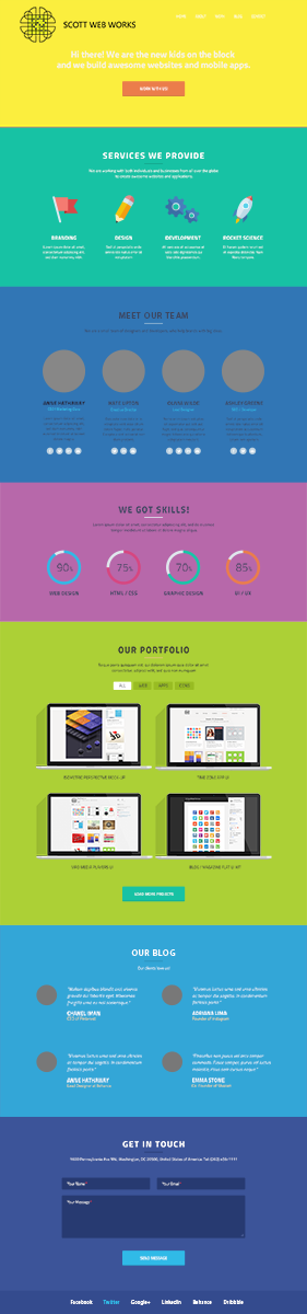 Wordpress Design by  Ria Gupta for Scott Web Works | Design: #4873773