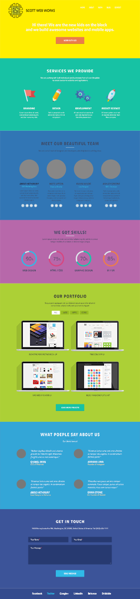 Wordpress Design by  Ria Gupta for Scott Web Works | Design #4879267