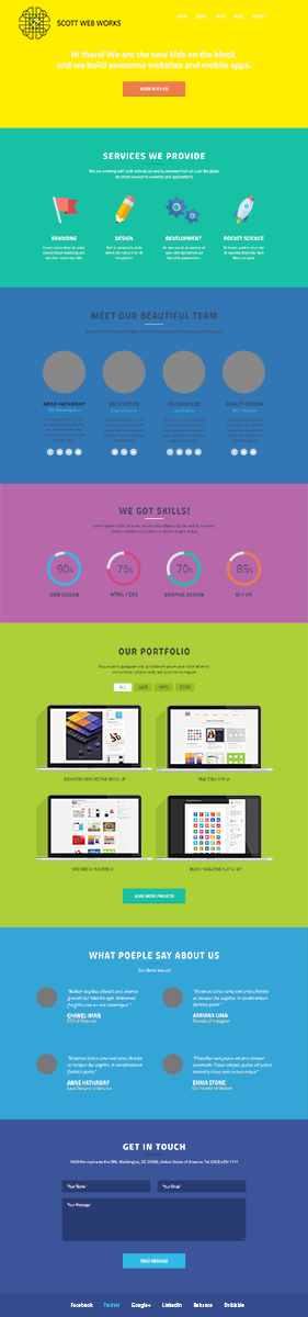 Wordpress Design by  Ria Gupta for Scott Web Works | Design: #4879267