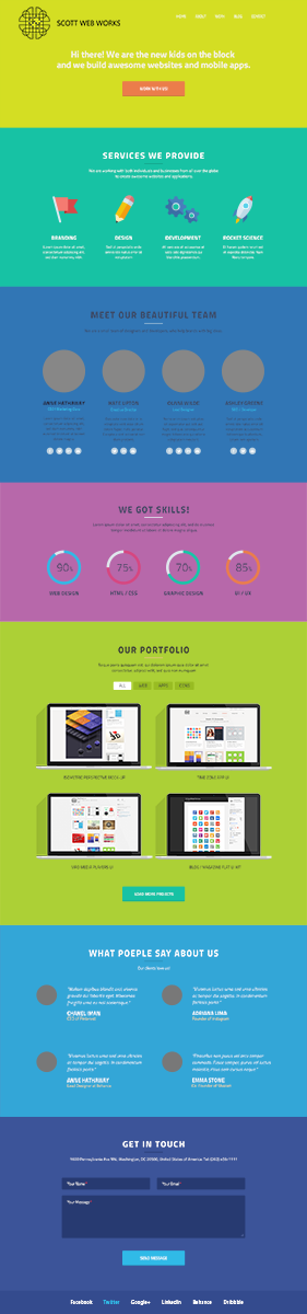 Wordpress Design by  Ria Gupta for Scott Web Works | Design #4879300