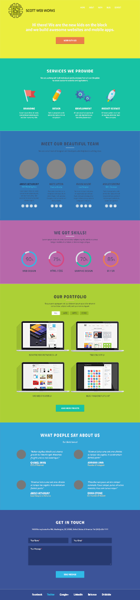 Design Wordpress par  Ria Gupta pour Scott Web Works | Design #4879318