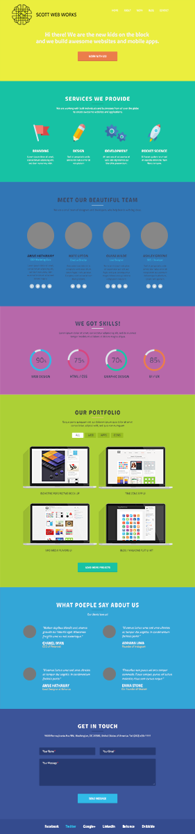 Wordpress Design by  Ria Gupta for Scott Web Works | Design: #4879318