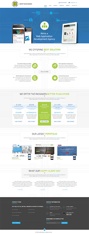 Wordpress Design by Mayank Patel for Scott Web Works | Design #4894145