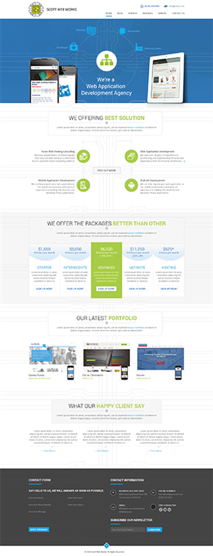 Wordpress Design by Mayank Patel for Scott Web Works | Design #4894145