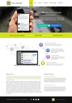 Wordpress Design by webxvision for Scott Web Works | Design: #4886090