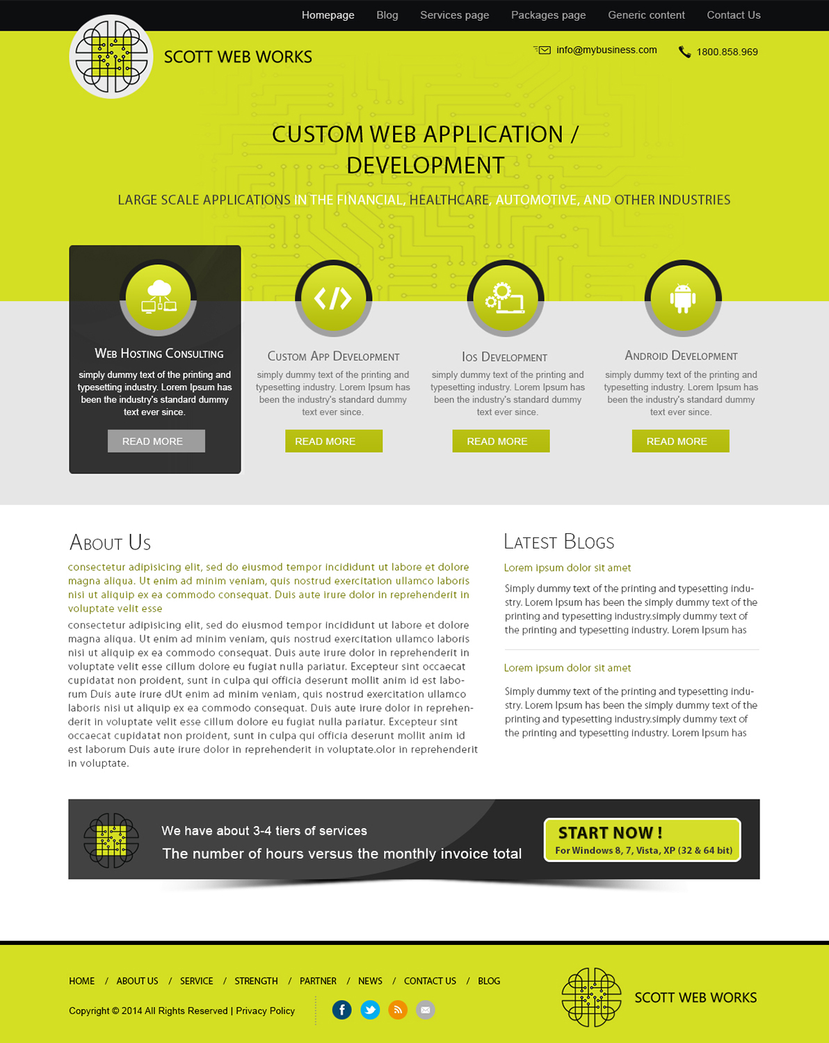 Wordpress Design by webxvision for Scott Web Works | Design #4886098