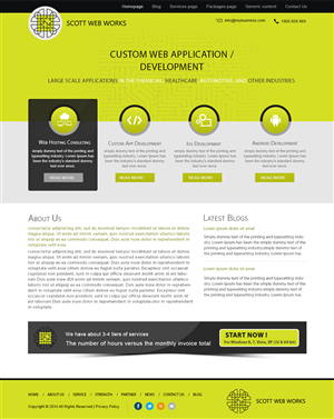Wordpress Design by webxvision for Scott Web Works | Design: #4886098