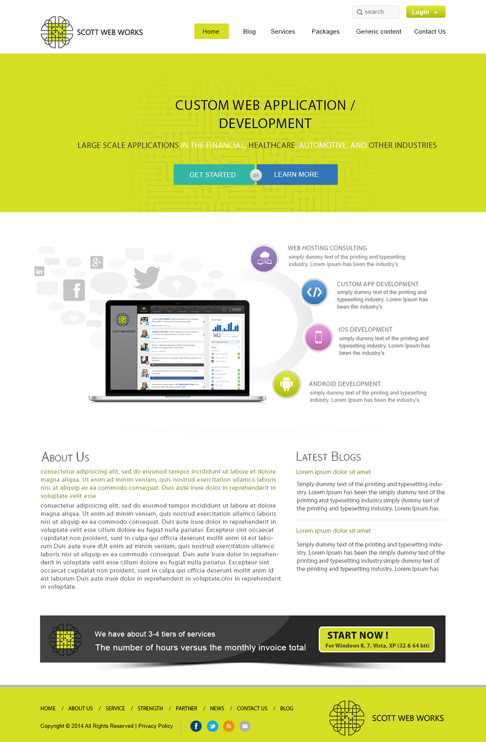 Design Wordpress par webxvision pour Scott Web Works | Design #4886204