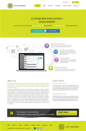 Wordpress Design by webxvision for Scott Web Works | Design: #4886204