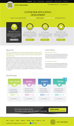 Wordpress Design by webxvision for Scott Web Works | Design: #4893785