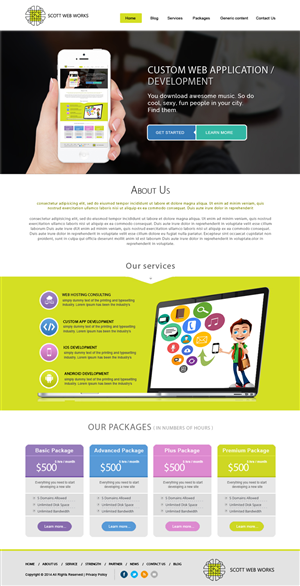 Wordpress Design by webxvision for Scott Web Works | Design: #4899901