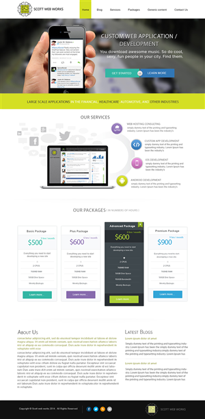 Wordpress Design by webxvision for Scott Web Works | Design: #4909738