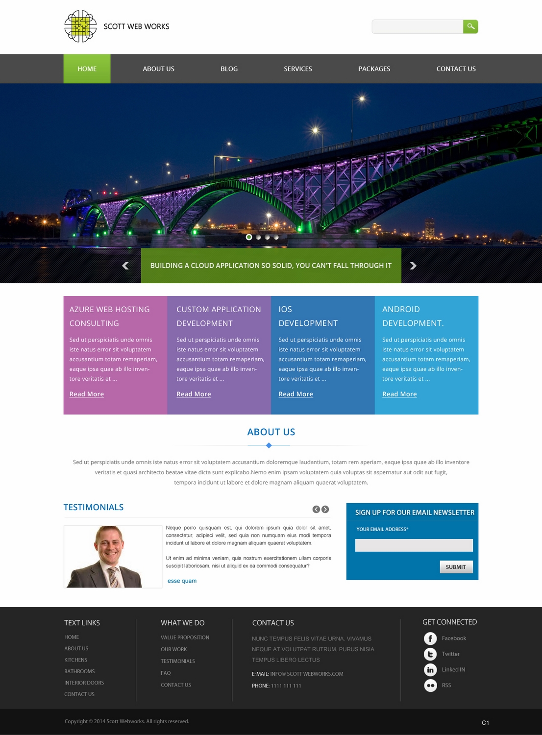 Wordpress Design by pb for Scott Web Works | Design #4870760