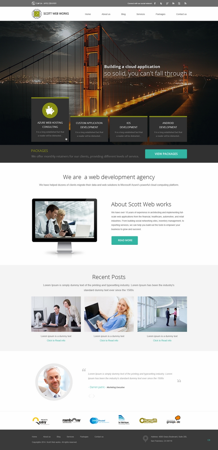 Wordpress Design by pb for Scott Web Works | Design #4870765