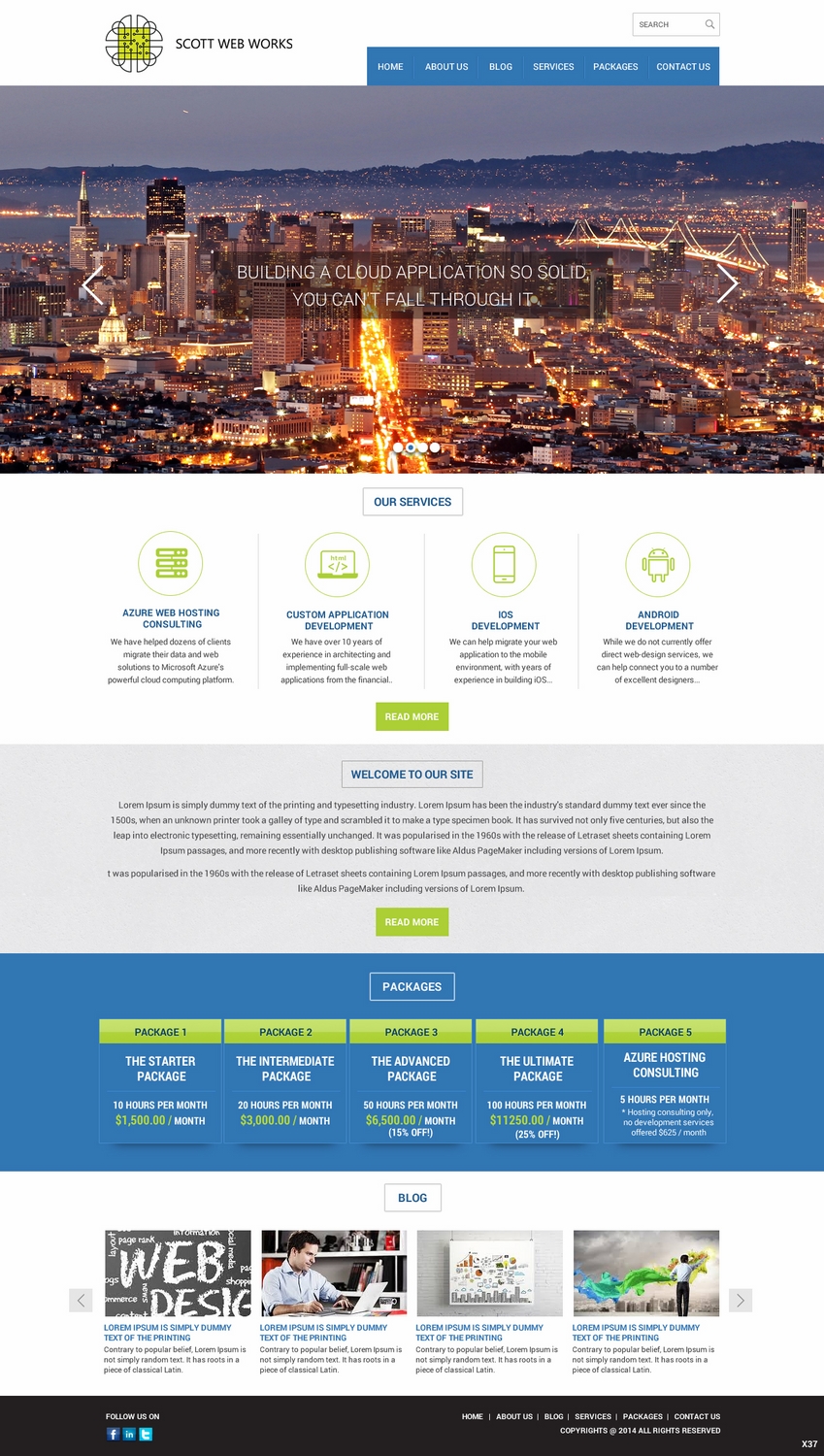 Design Wordpress par pb pour Scott Web Works | Design #4870783