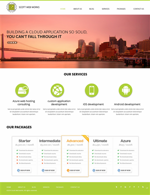 Wordpress Design by pb for Scott Web Works | Design: #4878841