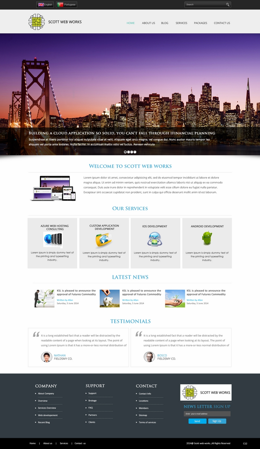 Design Wordpress par pb pour Scott Web Works | Design #4878843