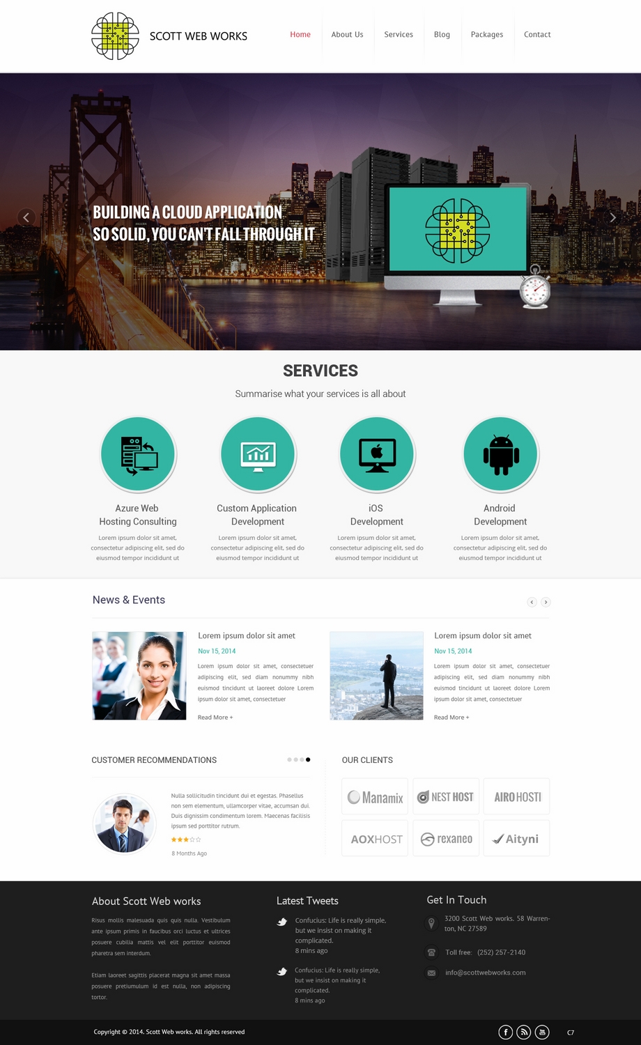 Wordpress Design by pb for Scott Web Works | Design #4878844