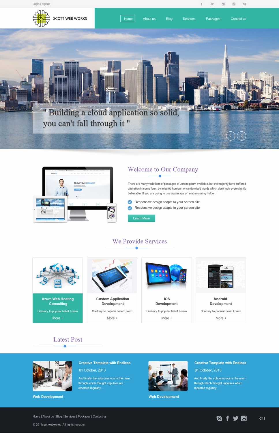 Design Wordpress par pb pour Scott Web Works | Design #4878846